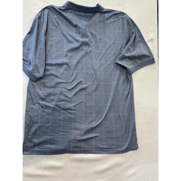 Jos. A. Bank Leadbetter Golf Polo Shirt Men's L Blue Check Cotton - Picture 3 of 3